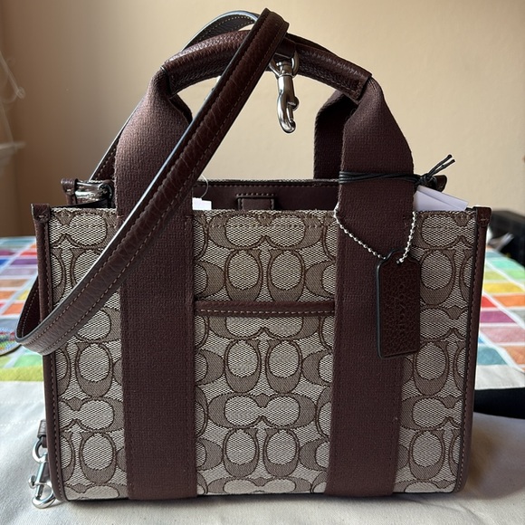 💼 COACH Smith Tote Bag 24 In Signature Jacquard 💼 NWT 💼 - Picture 6 of 16